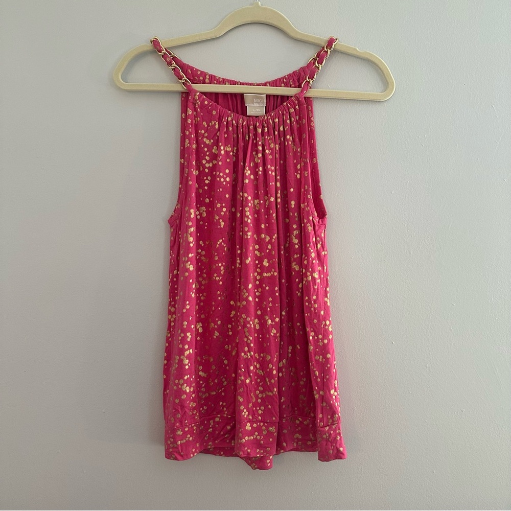 Michael Kors Pink and Gold Tank Top